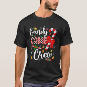 Christmas Candy Cane Lights Xmas Matching Family P T-Shirt