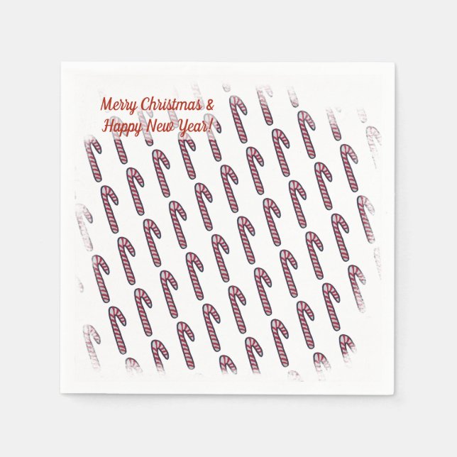 Christmas Candy Cane Napkin (Front)