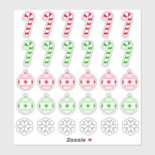 Christmas Candy Cane, Ornament, Snowflake Symbols