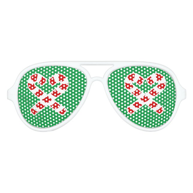 Christmas candy cane party shades Xmas sunglasses (Front)