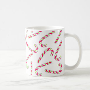 Christmas candy cane pattern coffee mug