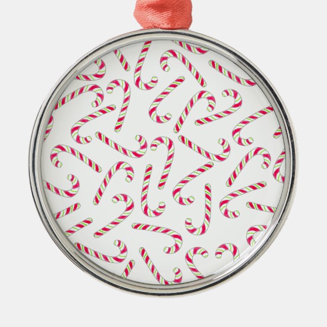 Christmas candy cane pattern metal tree decoration (Front)