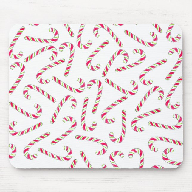 Christmas candy cane pattern mouse mat (Front)