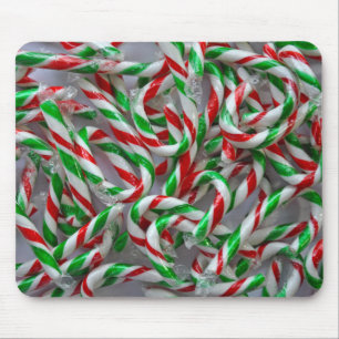 Christmas candy cane pattern mouse mat