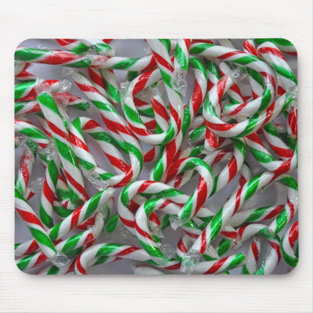 Christmas candy cane pattern mouse mat (Front)