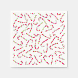 Christmas candy cane pattern napkin