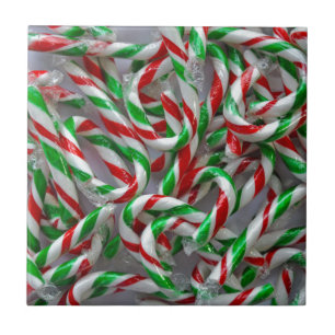 Christmas candy cane pattern tile
