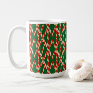 Christmas Candy Cane Red White Vector Design Coffee Mug