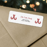 Christmas Candy Cane Return Address Label<br><div class="desc">Return address label stickers with red & white candy cane. Just add them to your letters and packages when you will send your holiday cards or gifts to your friends and family. It also could be used for your business!</div>
