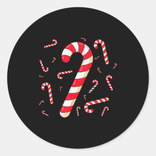 Christmas Candy Cane Santa Xmas Family Kid Toddler Classic Round Sticker