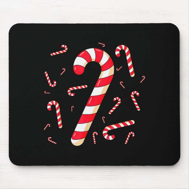 Christmas Candy Cane Santa Xmas Family Kid Toddler Mouse Mat (Front)