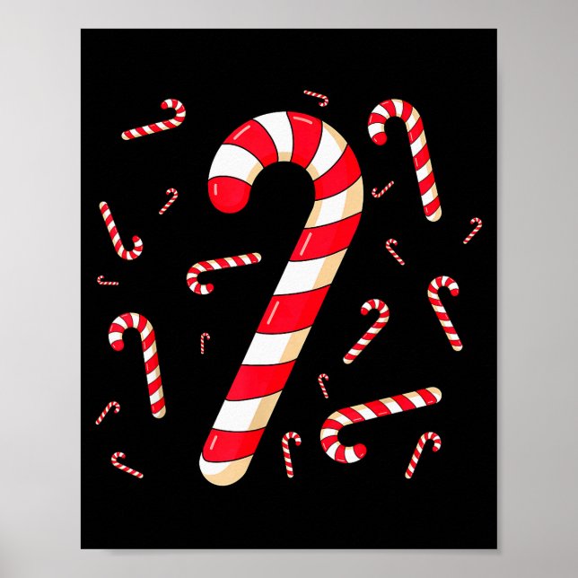 Christmas Candy Cane Santa Xmas Family Kid Toddler Poster (Front)