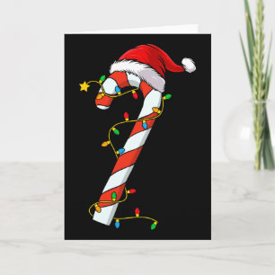 Christmas Candy Cane Santa Xmas Kids Toddler Youth Card