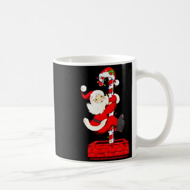 Christmas Candy Cane Santa Xmas Kids Toddler Youth Coffee Mug (Right)