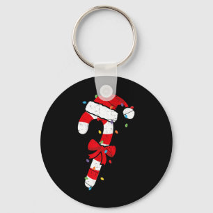 Christmas Candy Cane Santa Xmas Kids Toddler Youth Key Ring