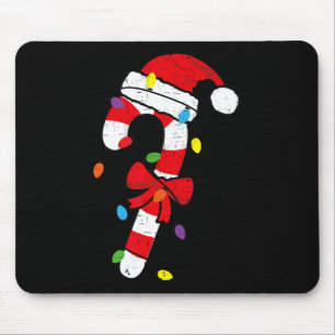 Christmas Candy Cane Santa Xmas Kids Toddler Youth Mouse Mat
