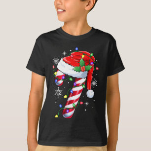 Christmas Candy Cane Santa Xmas T-Shirt