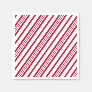 Christmas Candy Cane Stripe Napkin