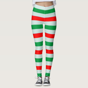 Christmas Candy Cane Striped Leggings