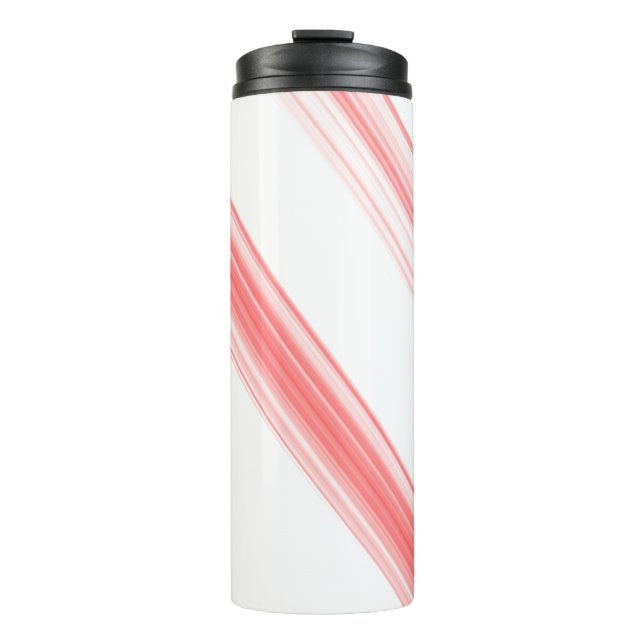 Christmas Candy Cane Striped Thermal Tumbler  (Front)