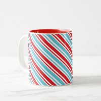 CHRISTMAS CANDY CANE STRIPES cute modern red blue