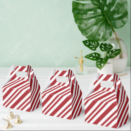 Christmas Candy Cane Stripes Favour Box