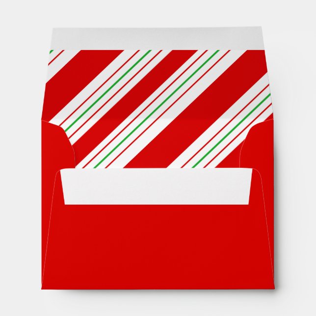 Christmas Candy Cane Stripes ID259 Envelope (Back (Bottom))