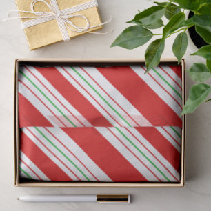 Christmas Candy Cane Stripes ID259 Tissue Paper