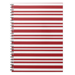 Christmas Candy Cane Stripes Notebook