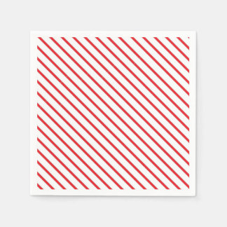 Christmas Candy Cane Stripes Pattern Napkin