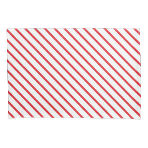 Christmas Candy Cane Stripes Pattern Pillowcase