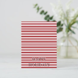 Christmas Candy Cane Stripes Postcard