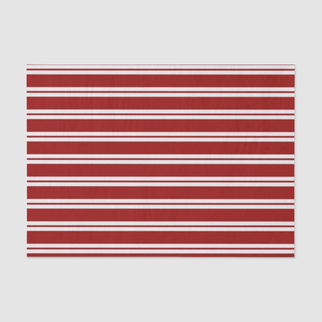 Christmas Candy Cane Stripes Tissue Paper (Front)