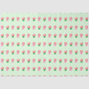 Christmas Candy Cane Swirls Pattern Tissue Paper