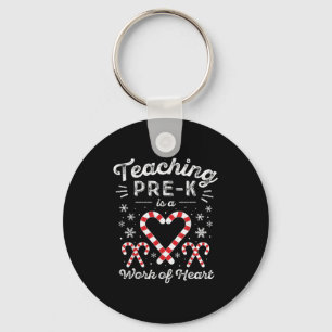 Christmas Candy Cane Work Of Heart Preschool & Key Ring