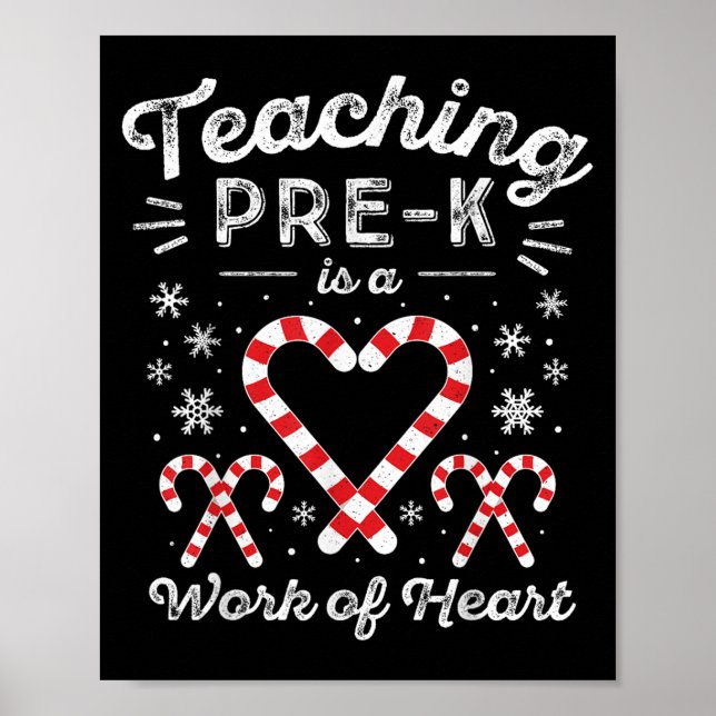 Christmas Candy Cane Work Of Heart Preschool &amp; Poster (Front)