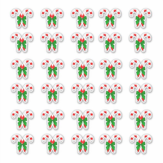 Christmas Candy Canes 30 per sheet (Front)