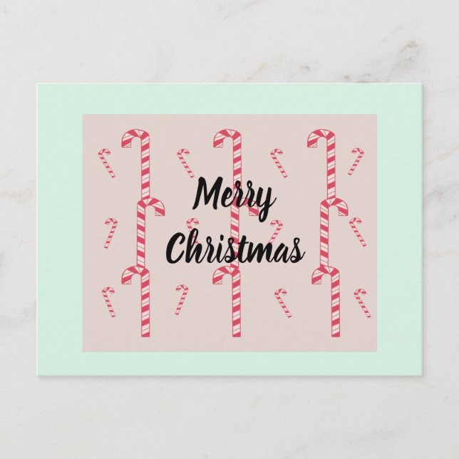 Christmas Candy Canes Card (Front)