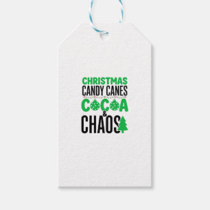 Christmas Candy Canes Cocoa Chaos Design Gift Tags