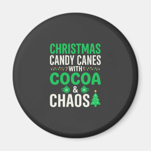 Christmas Candy Canes Cocoa Chaos Holiday Magnet