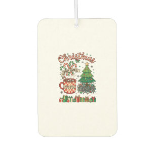 Christmas Candy Canes Cocoa Chaos Tree Mug Present Car Air Freshener