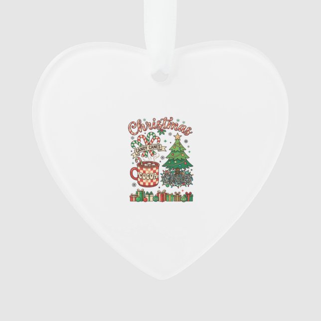 Christmas Candy Canes Cocoa Chaos Tree Mug Present Ornament (Front)