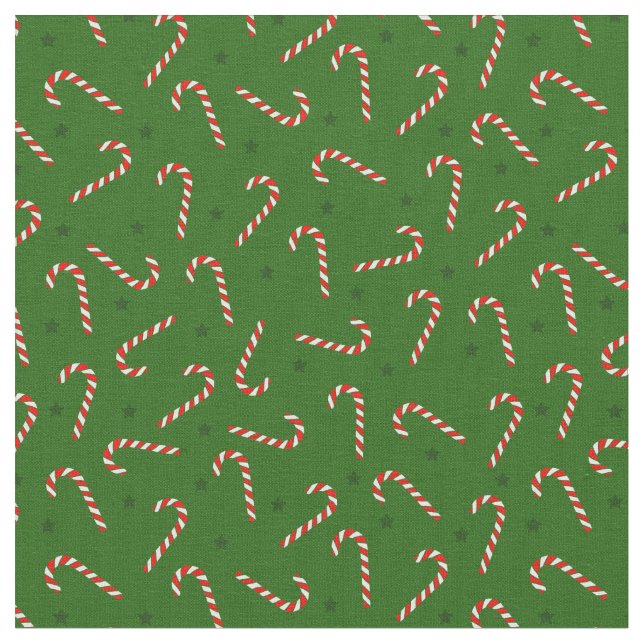 christmas candy canes fabric (Close Up)