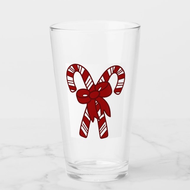 Christmas Candy Canes Glass (Front)
