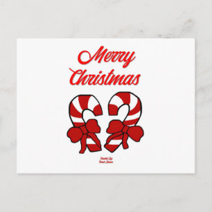 Christmas Candy Canes Postcard