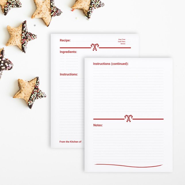 Christmas Candy Canes Recipe Cookbook Page (Christmas Candy Canes Recipe Cookbook Page)