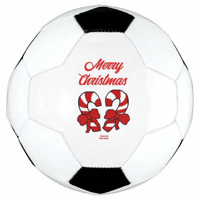 Christmas Candy Canes Soccer Ball (Front)