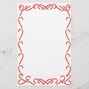 Christmas Candy Canes Stationery