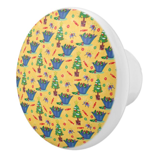 Christmas candy ceramic knob (Right)