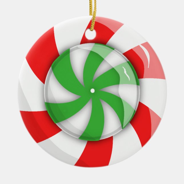 Christmas Candy Ceramic Tree Decoration (Front)